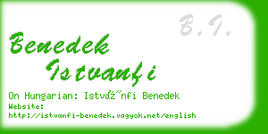 benedek istvanfi business card